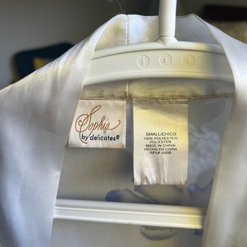 White satin robe
